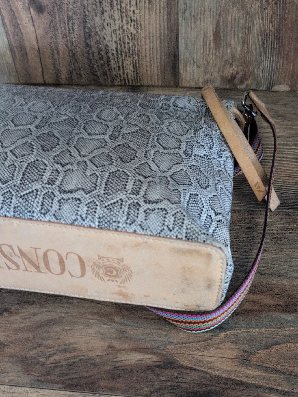 Consuela Wynne Snake Skin Print Downtown Crossbody Bag     AC173 - Picture 4 of 13